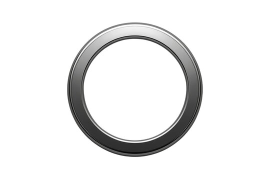 Dark metallic circular ring frame
