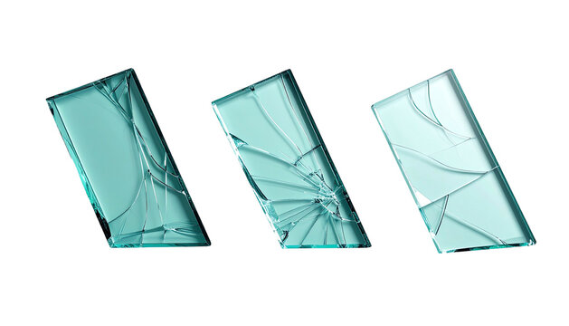Shattered screen displays, increasing crack severity