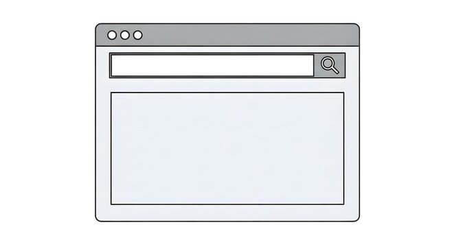 Browser window with search bar displayed on a white background
