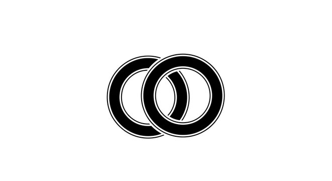 Ring set icon shows two simple interlocking black circles