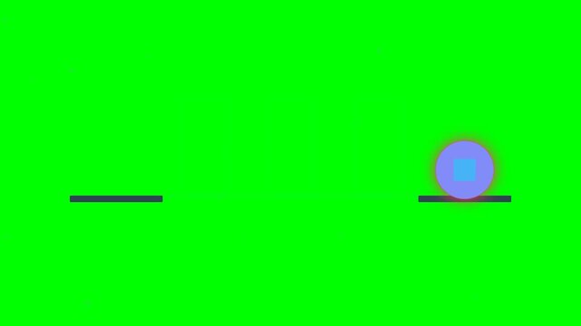 Abstract 2D Animation of a Geometric Cube Transforming into a Glowing Sphere.