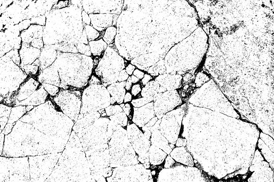 Grunge cacks concrete texture white and black background