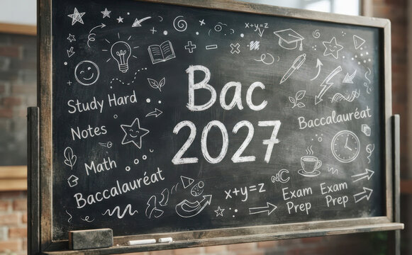 Bac 2027 tableau noir ecole preparation examen education reussite etudes