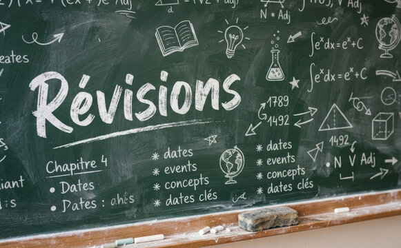 Revisions ecrites sur tableau noir ecole education revision revisions examens revisions cours
