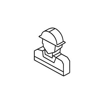 Isometric Warehouse Staff and Roles Outline Icon Set &ndash; Keeper, Picker, Forklift Driver, Inspector, Vector People Symbols for Logistics Teams