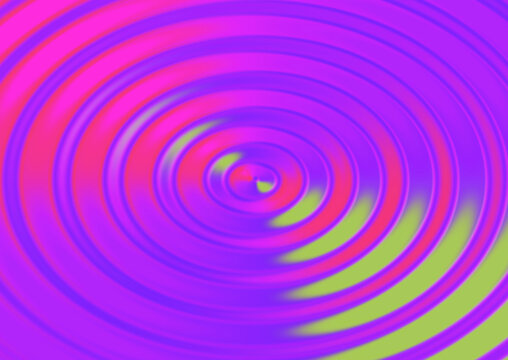Abstract background featuring vibrant purple pink and lime green concentric circular waves creating a dynamic and hypnotic ripple effect