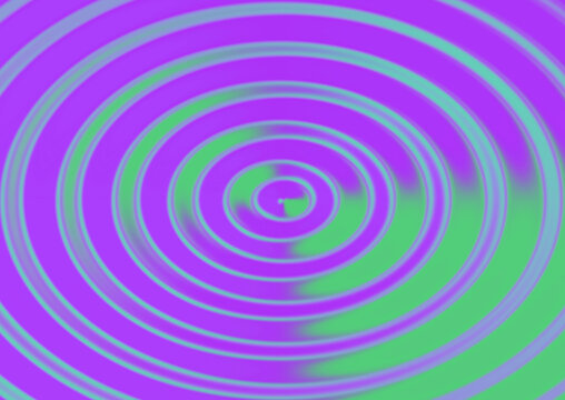 Abstract background featuring vibrant concentric circles in shades of purple and green creating a mesmerizing hypnotic ripple effect pattern