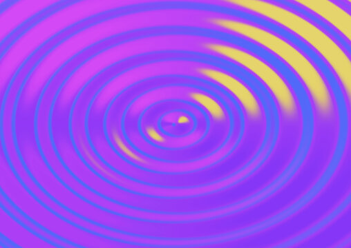 Abstract background featuring concentric circles in vibrant purple and yellow colors creating a hypnotic and dynamic visual ripple effect