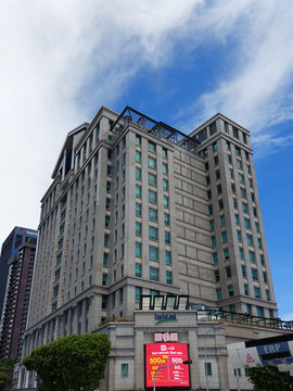 Bugis junction towers facade in Bugis, Singapore