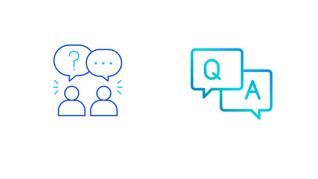 Q&A icon isolated on transparent background. Modern question and answer PNG symbol for FAQ, help, support, education, websites, apps, UI and graphic design projects