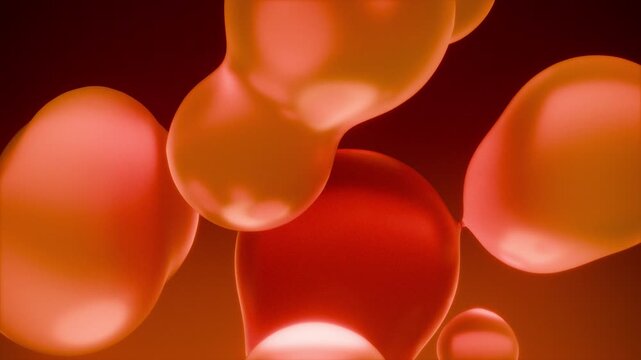 Red Blobs Water Lava Lamp Flow Motion Loop