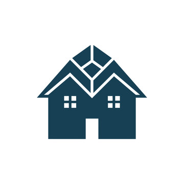 Luxury Home Real Estate Modern Architectural Vector Logo Symbol