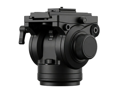 Professional camera gimbal stabilizer with adjustable mounts and control knobs.