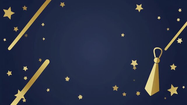 金色のネクタイが浮かぶ父の日背景