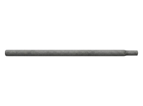 Smooth cylindrical metal rod with uniform surface against plain white background.