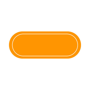Blank orange rounded button with white border