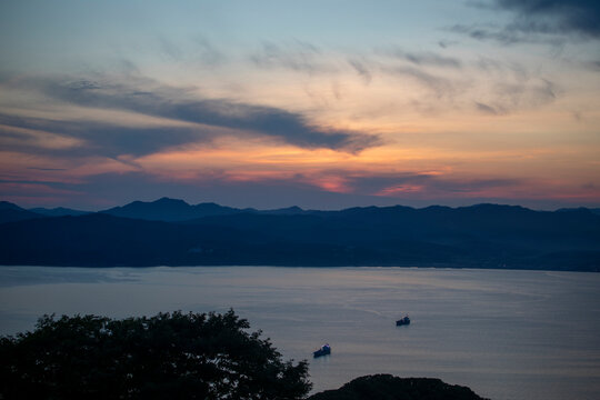 The world famous night view from Mount Hakodate, Hokkaido, Japan