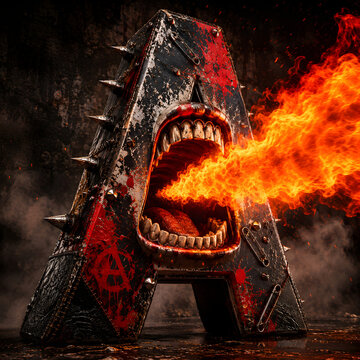
Hellmouth Punk Grunge Mask &mdash; Fire-Breathing Industrial Horror
