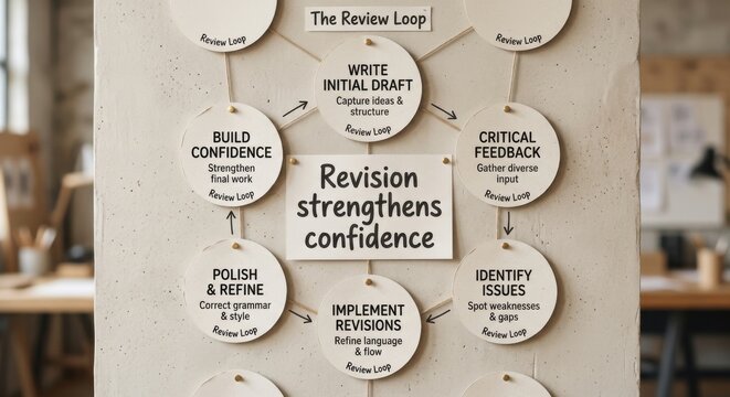 The Review Loop: A Visual Guide to Revision Strengthening Confidence in Writing