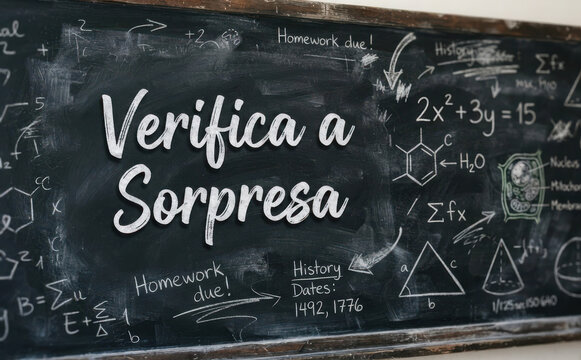 Verifica a Sorpresa - test scolastico a sorpresa in classe con lavagna e formule