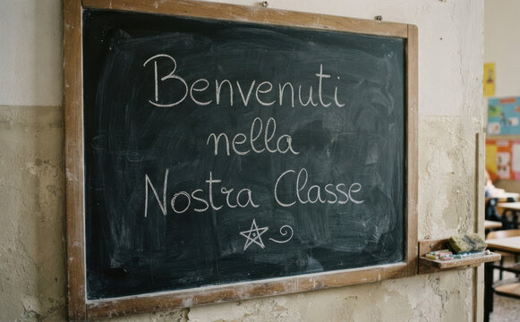 Benvenuti nella Nostra Classe - Cartello di benvenuto per scuola e educazione