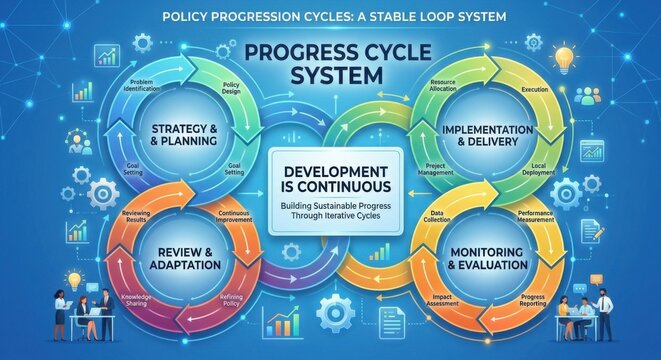 Policy Progression Cycles: A Stable Loop System for Continuous Development