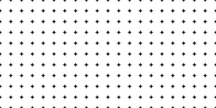 Seamless modern geometric pattern background. Delicate ornament with black stars.