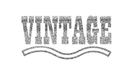 Obraz premium Vintage Distressed Typography with Grainy Texture and Wavy Underline Graphic