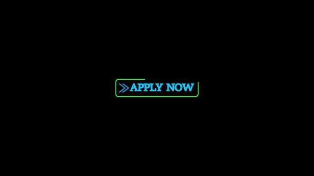 Apply now golden oppurtunity text animation in black 4K. Shiny new job application hiring now information advertisement internet job label. Candidate announcement requirement corporate employee ta