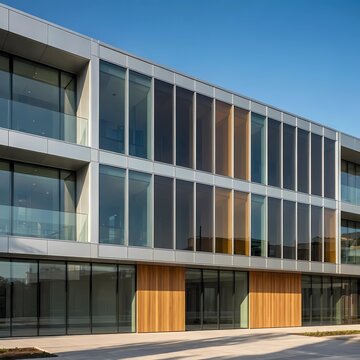 Electrochromic Smart Glass Technology Construction Building Concept