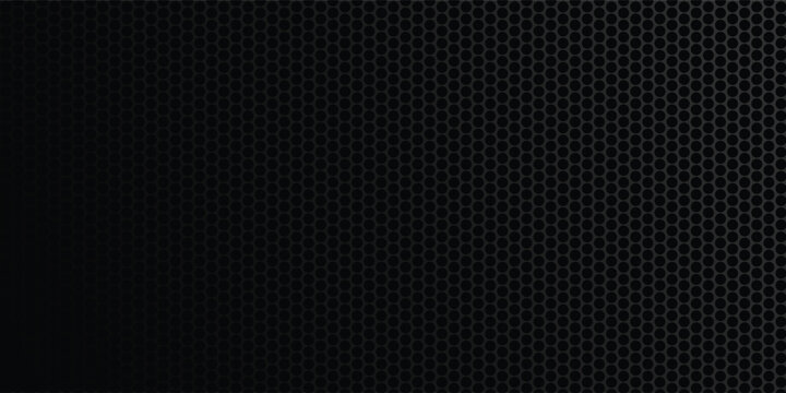 Black perforated metal plate. Metal grill. Black metal texture steel background. Perforated sheet metal.Abstract dark gray circle mesh pattern background texture.