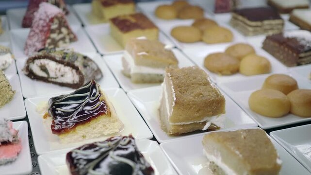 Baking sweets in a local bakery in the afternoon