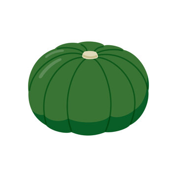シンプルかわいいまるごとカボチャのベクターイラスト