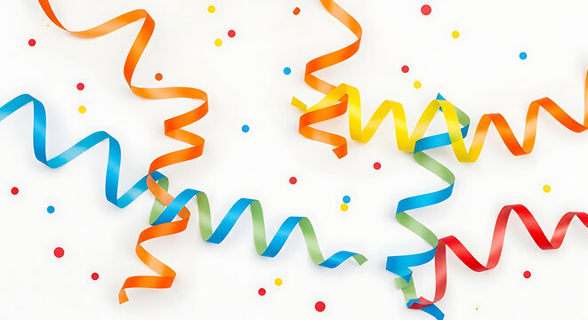 Colorful squiggly abstract lines illustration