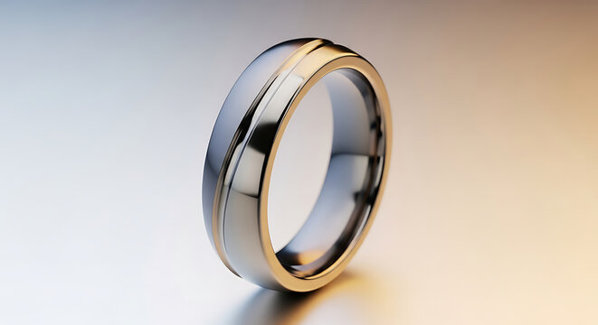 Silver ring with blue gemstone detail