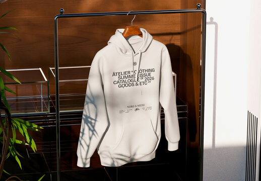 Hanging Hoodie Mockup