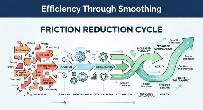 Friction Reduction Cycle: A Visual Workflow for Enhanced Business Efficiency