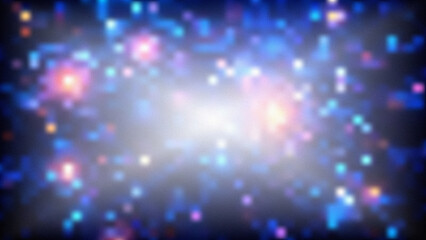 Cosmic space stars and nebula glowing in deep galaxy © Nasirox studio
