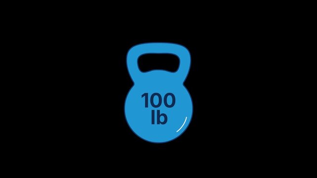 100 lb Weight Dumbbell Animation