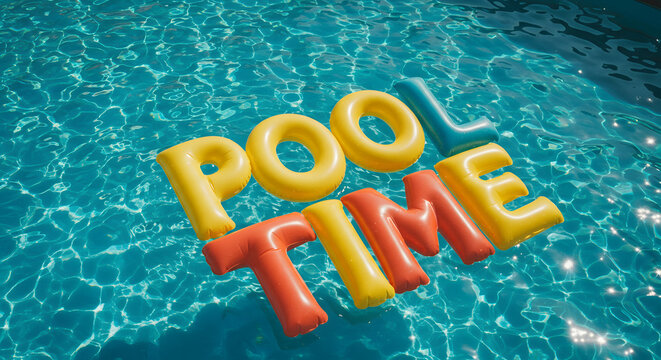 Pool Time Buoyant Letters
