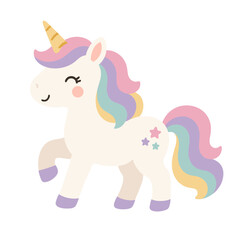 Fototapeta premium unicorn pony. vector illustration