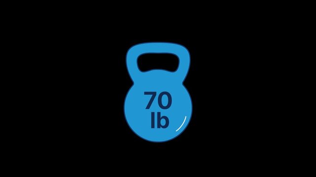 70 lb Weight Dumbbell Animation