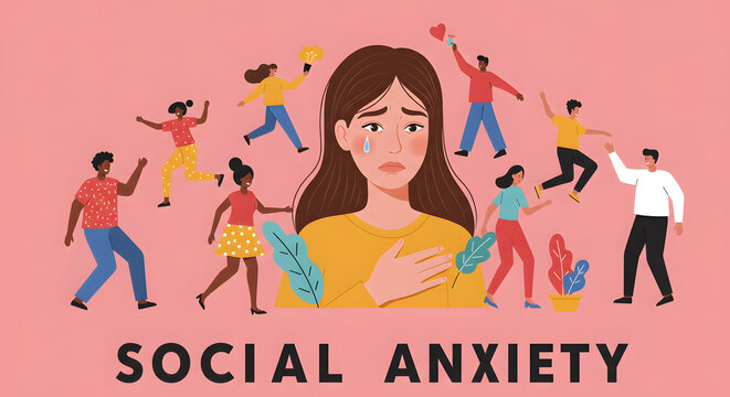 Social Anxiety Struggle Central Figure