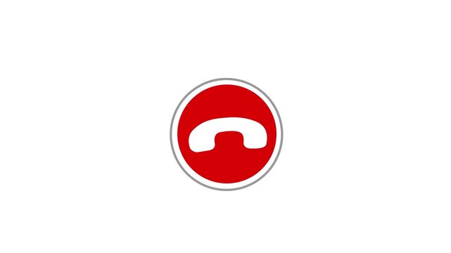 Phone Call End Button Motion Graphic