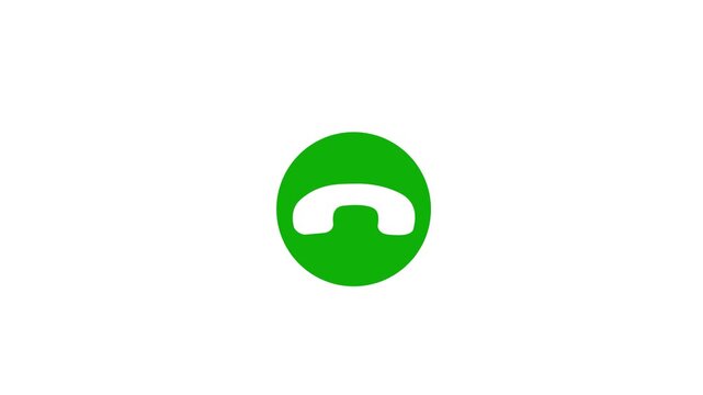 Telephone Call Button Symbol Animation
