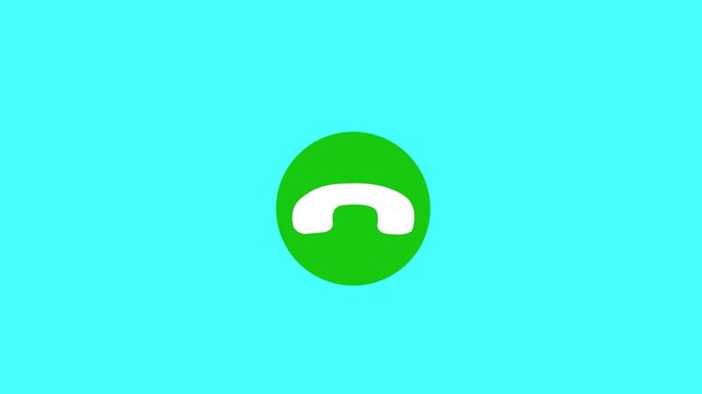 Telephone Call Button Symbol Animation