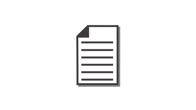 Document Text File Symbol Animation