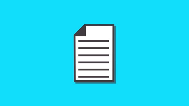 Document Text File Symbol Animation