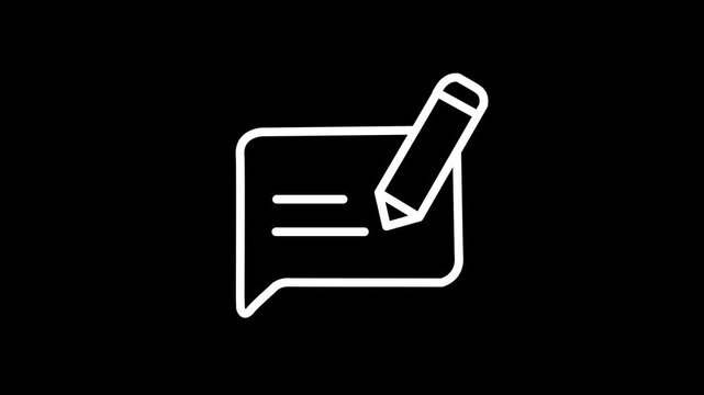 Message Editing Pencil Symbol Animation