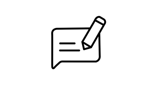 Message Editing Pencil Symbol Animation